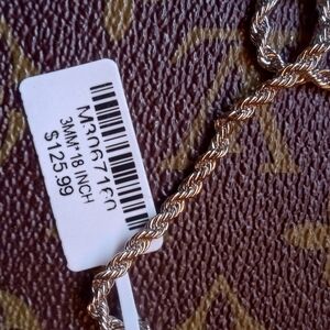 14k white GF twisted rope